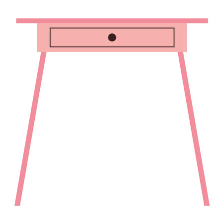 pink wooden drawerのイラスト素材