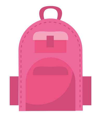 pink schoolbag supplyのイラスト素材
