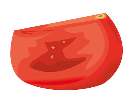 fresh tomato half vegetableのイラスト素材