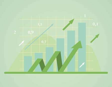 profit infographic with numbersのイラスト素材
