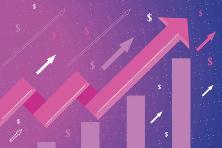 profit infographic with bars