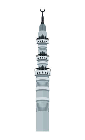 mecca mosque tower buildingのイラスト素材