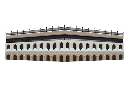 mecca mosque building facadeのイラスト素材