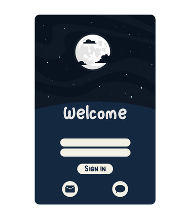 night access login templateのイラスト素材