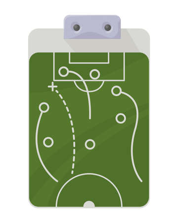 soccer coach clipboardのイラスト素材