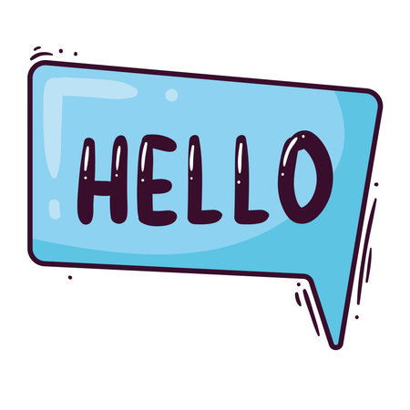 hello comic expression wordのイラスト素材