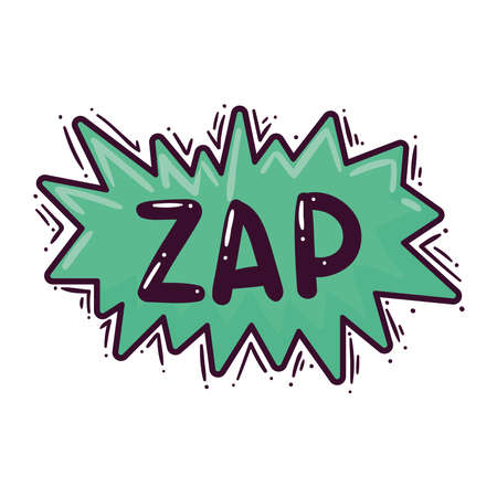 zap comic expression wordのイラスト素材