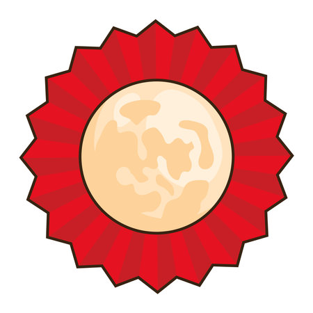 chinese moon in laceのイラスト素材
