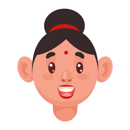 chinese woman headのイラスト素材
