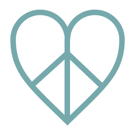 heart peace symbolのイラスト素材