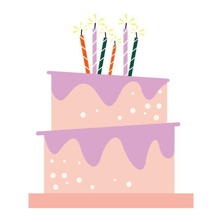 birthday cake with candles