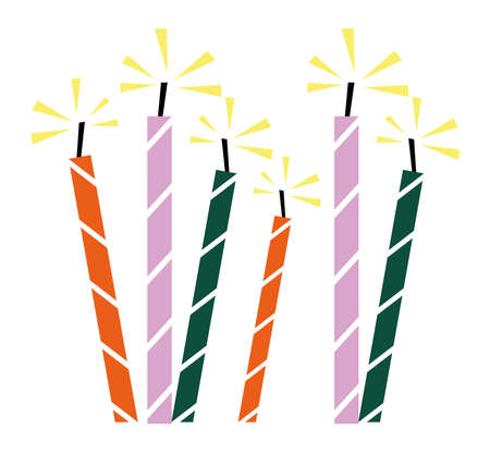 six candles birthdayのイラスト素材