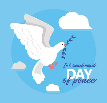 day of peace lettering templateのイラスト素材