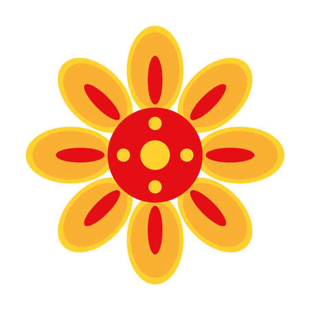 autumn season yellow flowerのイラスト素材