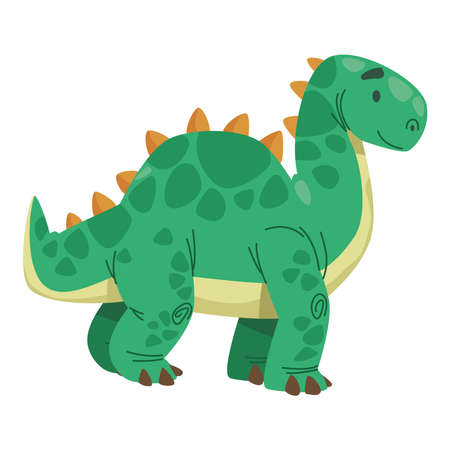 dinosaur green toyのイラスト素材