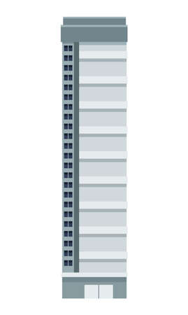 gray building color facadeのイラスト素材