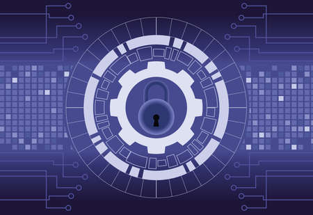 gear in cyber securityのイラスト素材