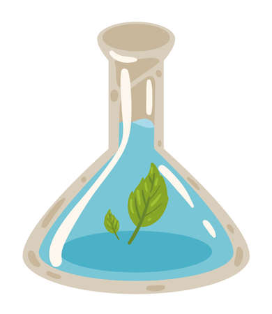 tube test with leafsのイラスト素材