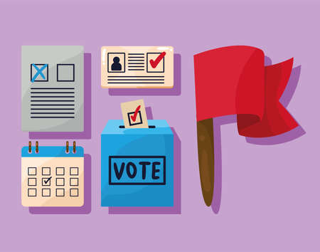 five election day iconsのイラスト素材