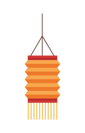orange japanese lamp hangingのイラスト素材