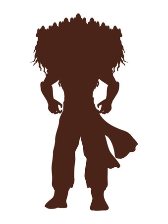 ravana king silhouetteのイラスト素材
