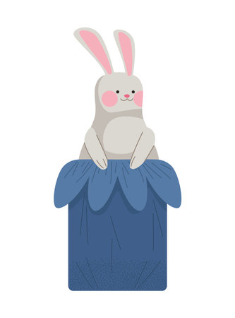 rabbit in chuseok giftのイラスト素材