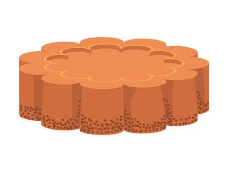 chuseok monncake traditional foodのイラスト素材
