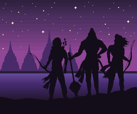 rama lords and ravana dussehraのイラスト素材