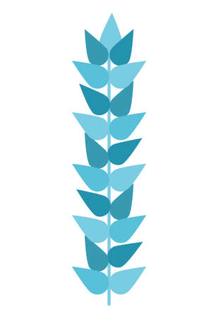 blue branch with leafsのイラスト素材