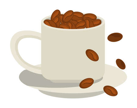 coffee cup with seedsのイラスト素材