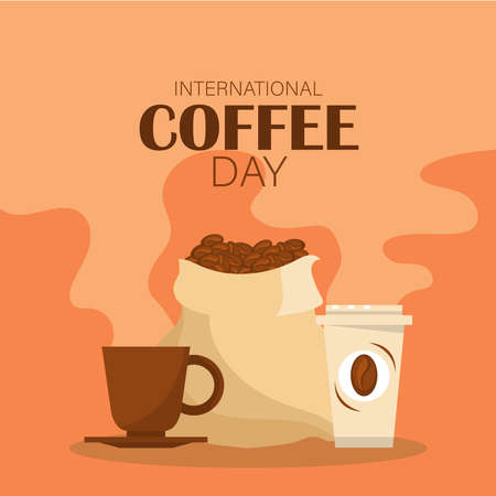 international coffee dayのイラスト素材