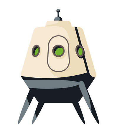 capsule space outer retroのイラスト素材