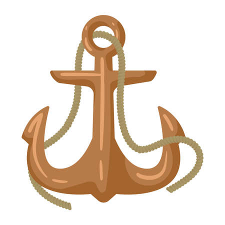 anchor with rope iconのイラスト素材