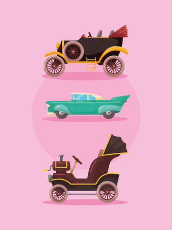 three means transports iconsのイラスト素材