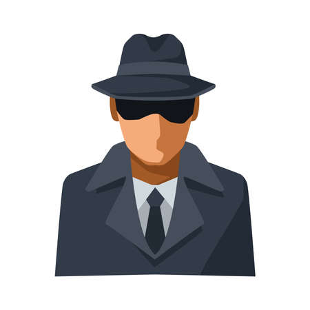 detective agent cyber securityのイラスト素材