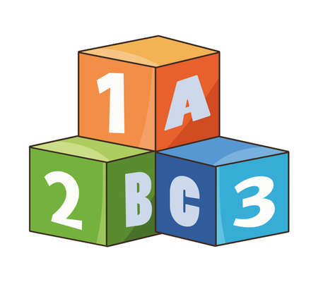 educative blocks toyのイラスト素材