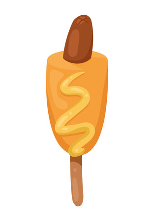 korean corn dog carnival fairのイラスト素材