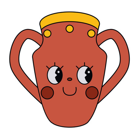 jar cartoon retro characterのイラスト素材