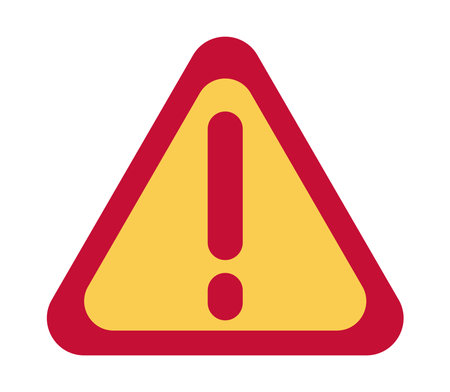 alert symbol in triangleのイラスト素材