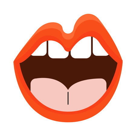 female mouth openのイラスト素材