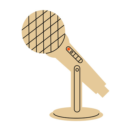 classic microphone audio deviceのイラスト素材