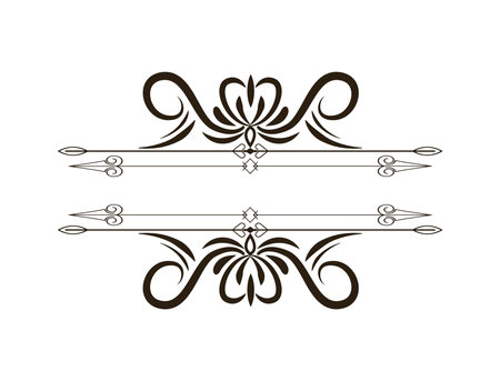 monochrome divider labelのイラスト素材