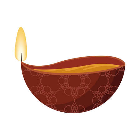 diwali wooden lamp decorativeのイラスト素材