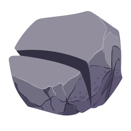 cracked rock iconのイラスト素材