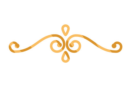gold ornament swirlのイラスト素材
