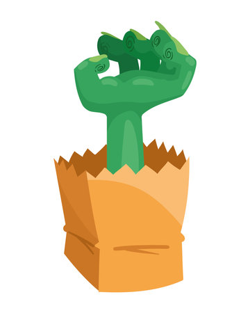 halloween zombie handのイラスト素材