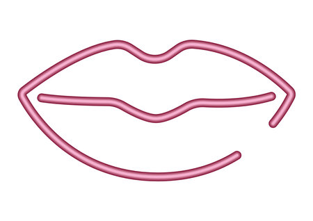 neon female lipsのイラスト素材