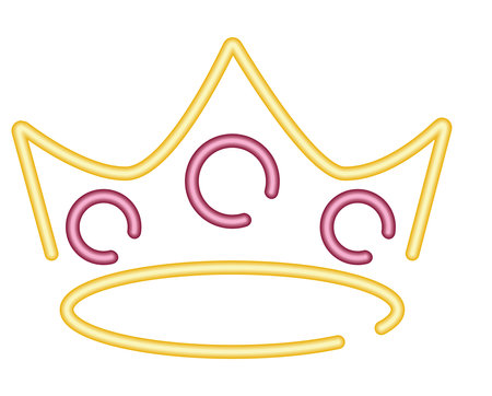 neon crown jewelryのイラスト素材