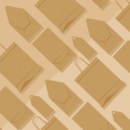 eco carton packagings patternのイラスト素材