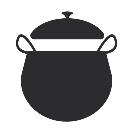pot kitchen utensil silhouetteのイラスト素材